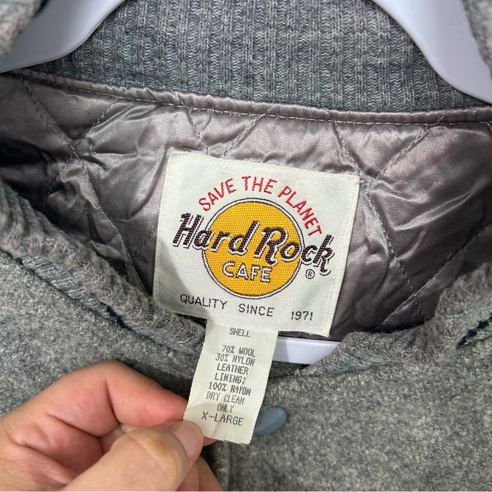 Hard Rock Cafe Vintage Las Vegas Gray Bomber Jacket - Picture 3 of 7